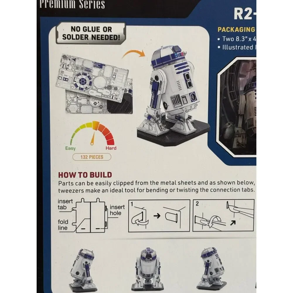 Metal Earth Star Wars R2-D2 Premium Steel Model Kit New Sealed